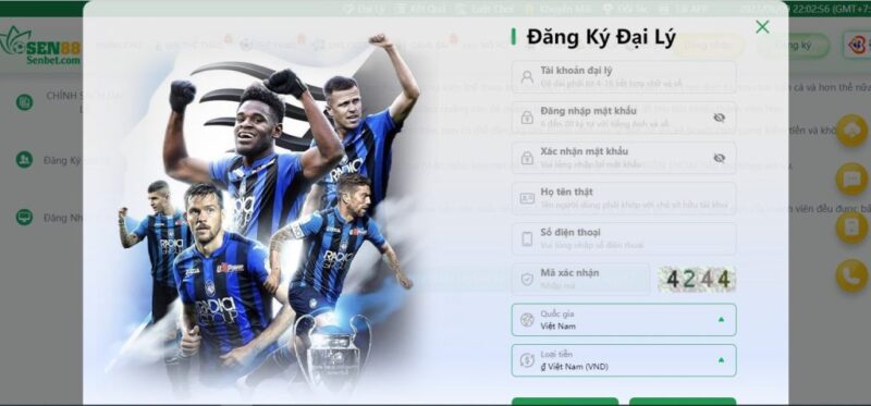 Form đăng ký đại lý Sen88