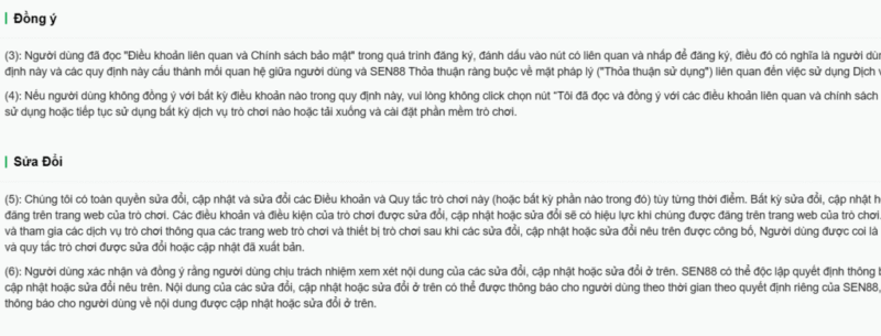 Những điều khoản bổ sung khi được nhà cái thay đổi