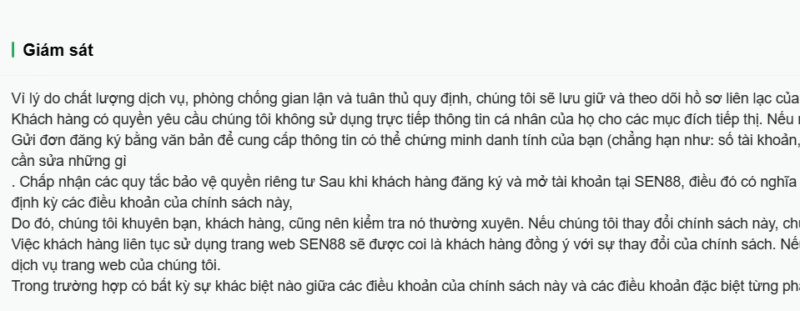 Quy Trình Bảo Mật Thông Tin Khách Hàng Của Sen88